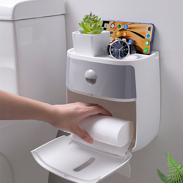 Hộp đựng giấy vệ sinh gắn tường cao cấp Ecoco N178